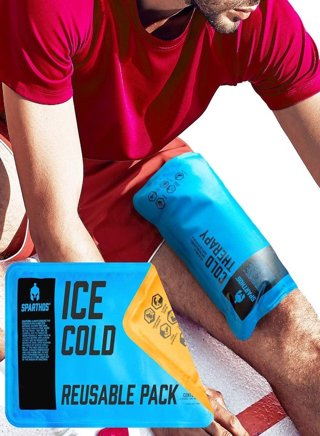 Sparthos Ice Packs for Injuries - Reusable Soft Gel Hot Cold Icepack - Medical First Aid Pain Relief - Flexible Pack - Instant Icing Compress Therapy - Fits Knee, Shoulder, Elbow (Medium, Pack of 1) - Image 1